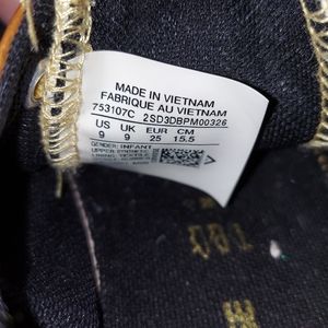 All gold converse size 9t shoes